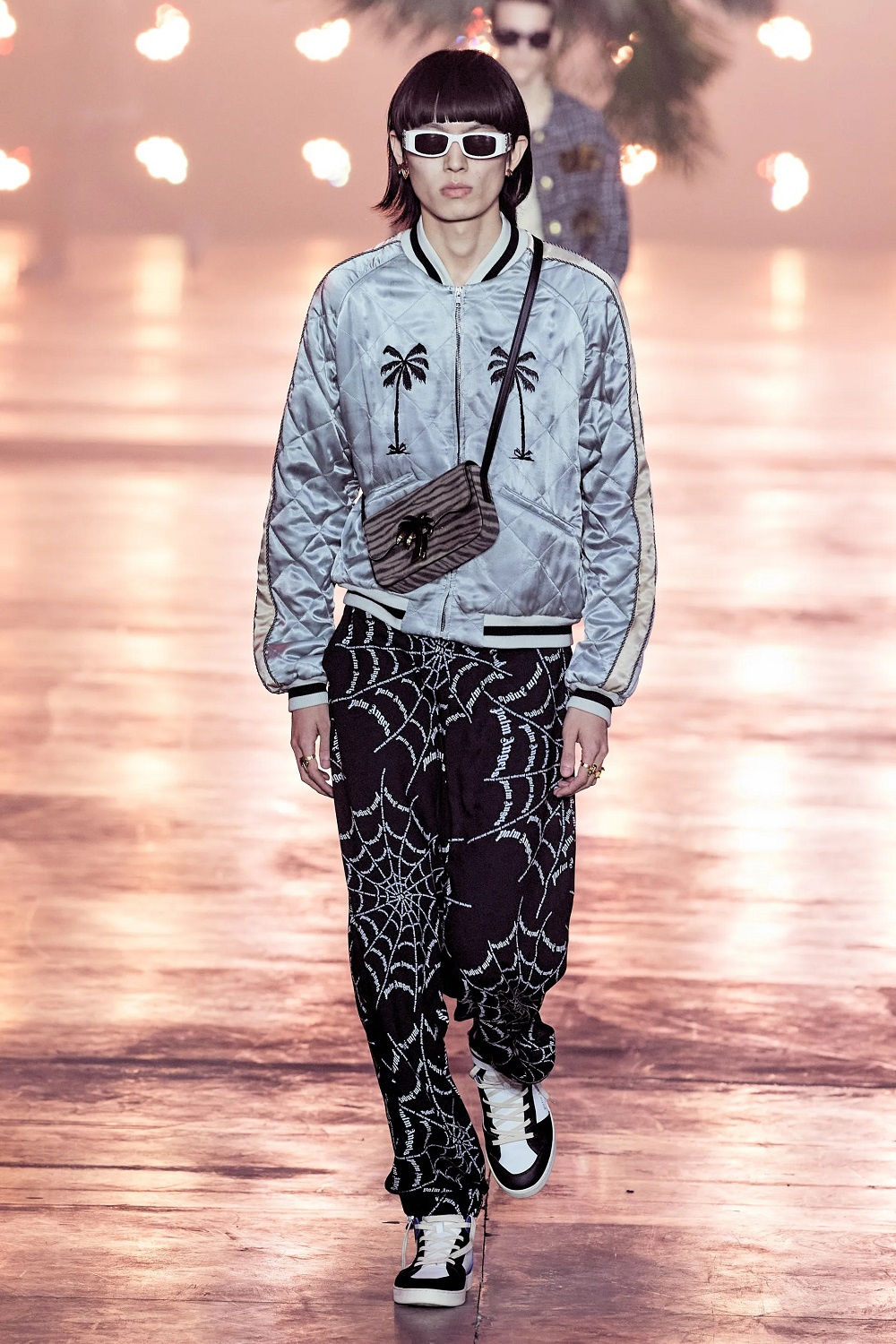 Grey Bomber saint jacket Palm Angels - buy emporio armani